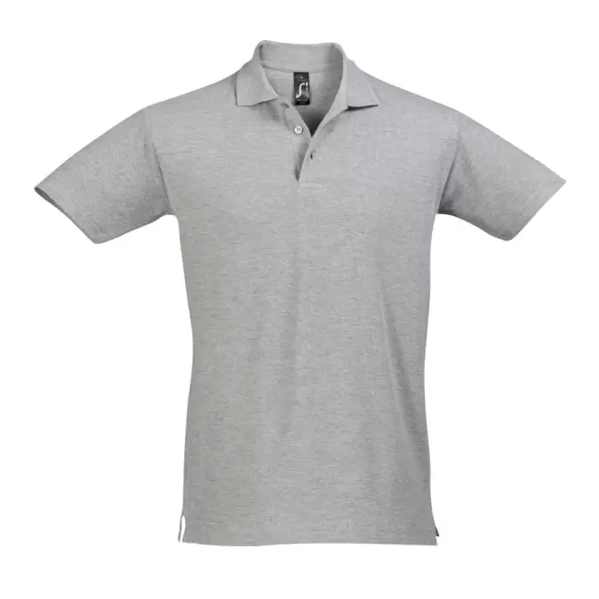 POLO PERSONNALISÉ HOMME 'SPRING' COULEUR 210 GR/M² - gris chiné