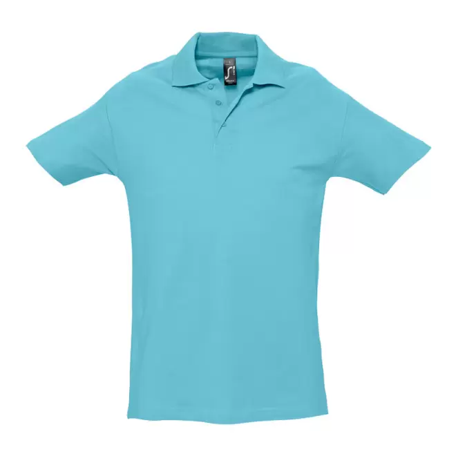 POLO PERSONNALISÉ HOMME 'SPRING' COULEUR 210 GR/M² - bleu atoll