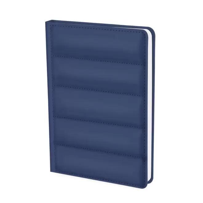 CARNET A5 PU MATELASSE PERSONNALISABLE 'MATI' - bleu marine