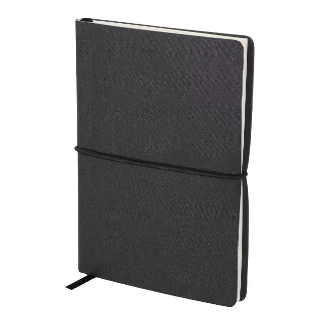 CARNET A5 RPET AVEC MEMOS PERSONNALISABLE 'JULIA' - noir