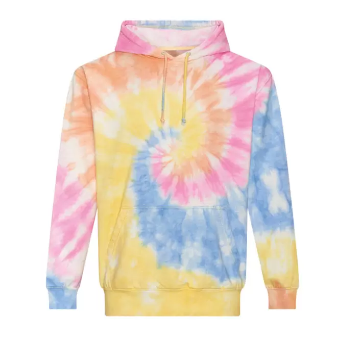 SWEAT À CAPUCHE PERSONNALISÉ MIXTE JUST HOODS® 'BAKER' - tie dye swirl