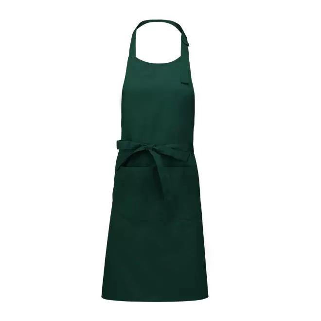 TABLIER LONG PERSONNALISE COTON 280G POCHE 'KARITAB' - vert bouteille