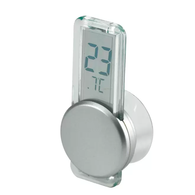 THERMOMETRE AVEC VENTOUSE 'CELSIUS' - argenté