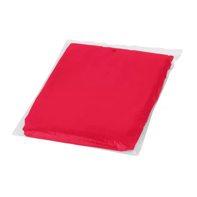 PONCHO PUBLICITAIRE TRANSPARENT 'HIGHLAND' - rouge