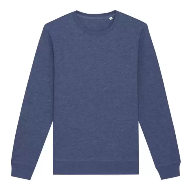 SWEAT MIXTE COL ROND S/S® PERSONNALISABLE 'ROLLER' - heather indigo