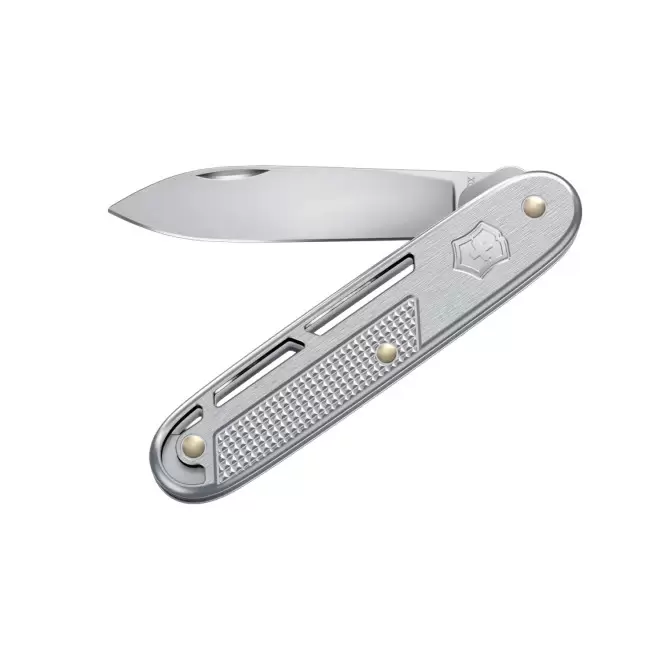 COUTEAU DE POCHE VICTORINOX PERSONNALISABLE 'ONEFOLD ALOX' - argenté