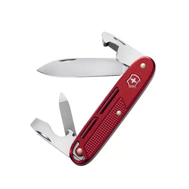 COUTEAU DE POCHE VICTORINOX PERSONNALISE 'SYNERGY ALOX' - rouge