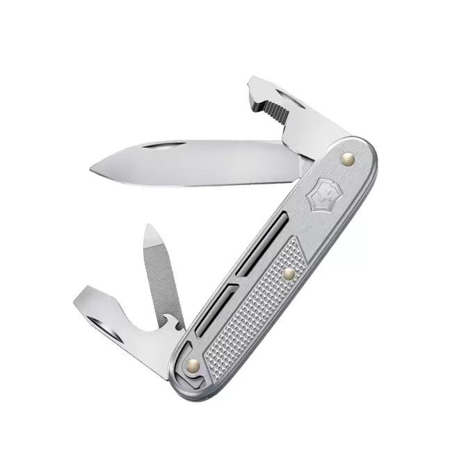 COUTEAU DE POCHE VICTORINOX PERSONNALISE 'SYNERGY ALOX' - argenté