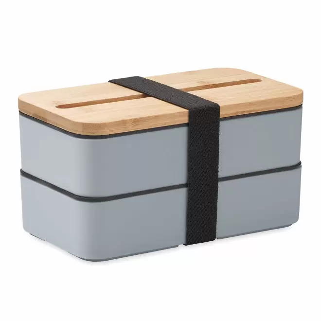 LUNCH BOX PUBLICITAIRE A DEUX NIVEAUX PERSONNALISABLE 'RAVUN' - bleu petrole