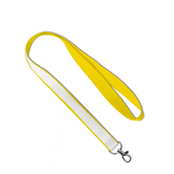 LANYARD AVEC SATIN PERSONNALISABLE 'LUNGO SATIN' - jaune