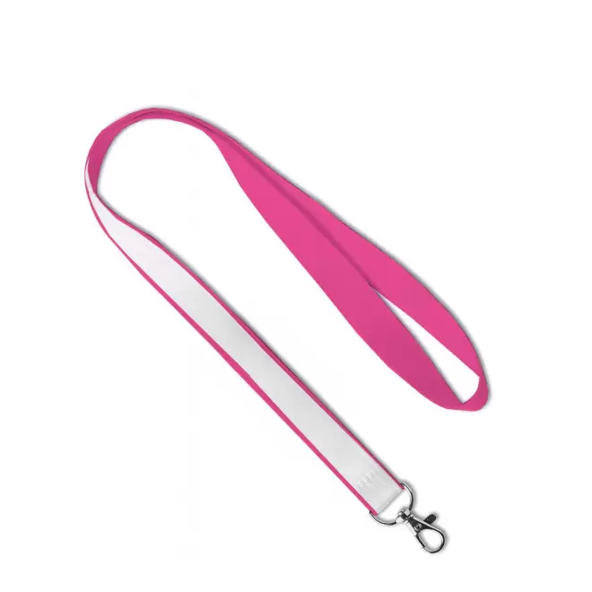 LANYARD AVEC SATIN PERSONNALISABLE 'LUNGO SATIN' - rose
