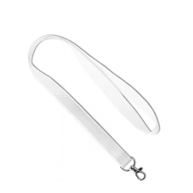 LANYARD AVEC SATIN PERSONNALISABLE 'LUNGO SATIN' - blanc