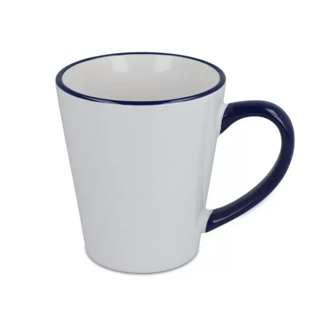 MUG EN CERAMIQUE 300ML PERSONNALISABLE 'COLBY SUBLI' - blanc/bleufonce