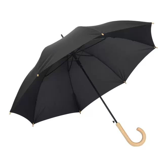 PARAPLUIE PUBLICITAIRE MANCHE CANNE 'LUSK' - noir