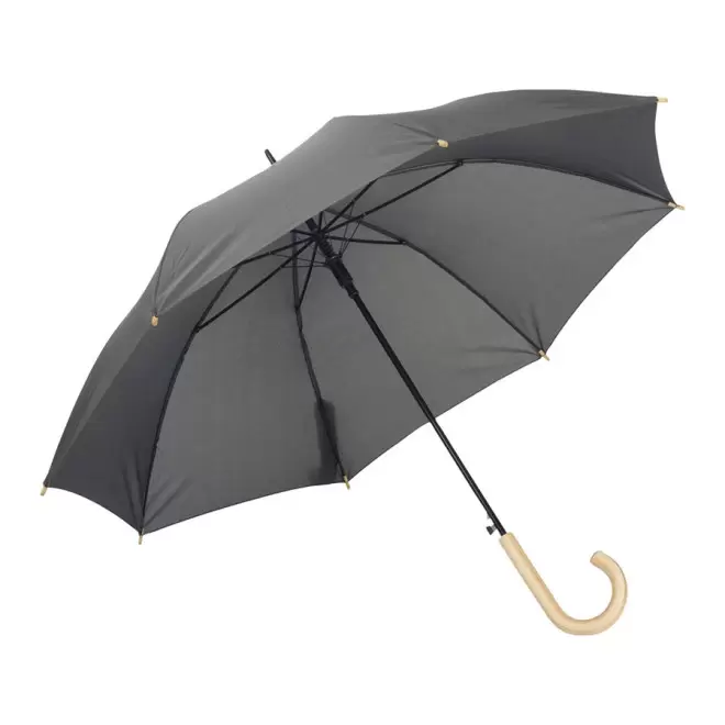 PARAPLUIE PUBLICITAIRE MANCHE CANNE 'LUSK' - gris