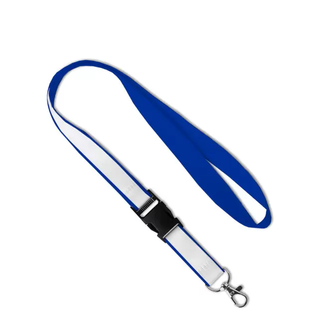 LANYARD AVEC SATIN PERSONNALISABLE 'LUCO SATIN' - bleu