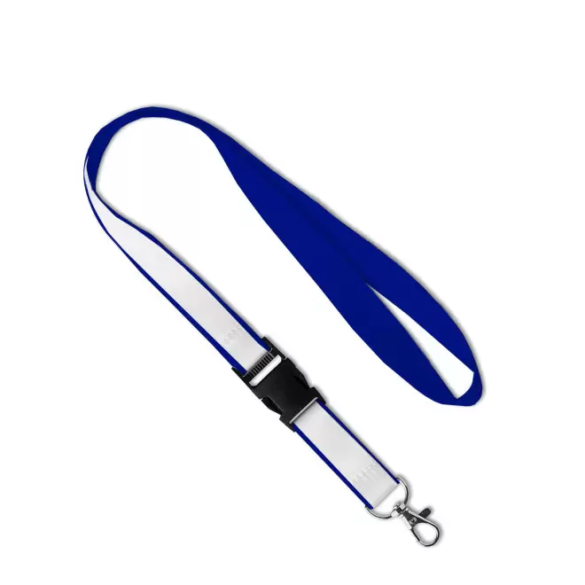 LANYARD AVEC SATIN PERSONNALISABLE 'LUCO SATIN' - bleu fonce