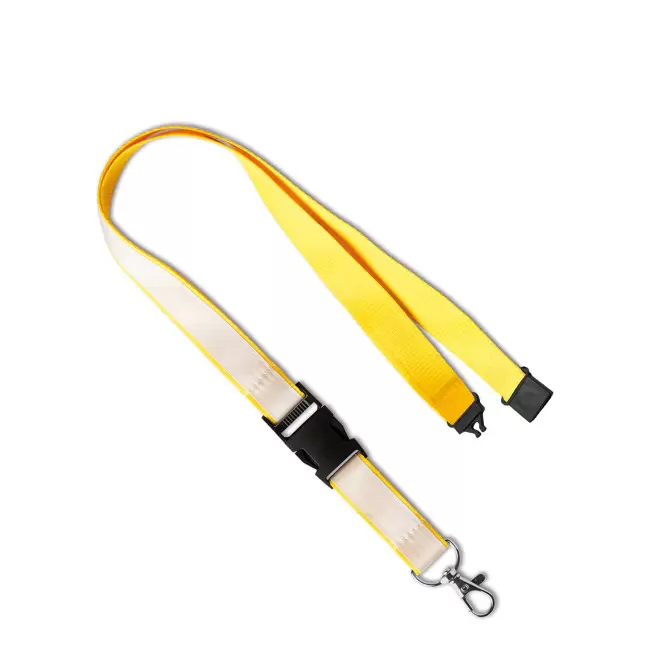 LANYARD AVEC SATIN PERSONNALISABLE 'FORTUNA SATIN' - jaune