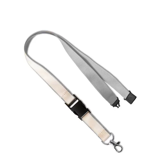 LANYARD AVEC SATIN PERSONNALISABLE 'FORTUNA SATIN' - gris