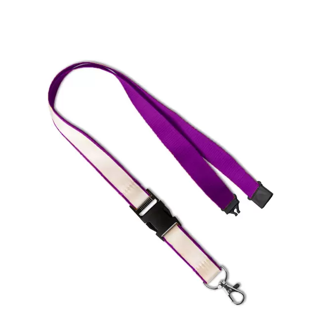 LANYARD AVEC SATIN PERSONNALISABLE 'FORTUNA SATIN' - violet