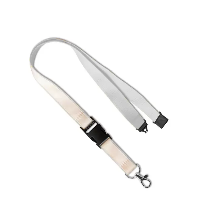 LANYARD AVEC SATIN PERSONNALISABLE 'FORTUNA SATIN' - blanc