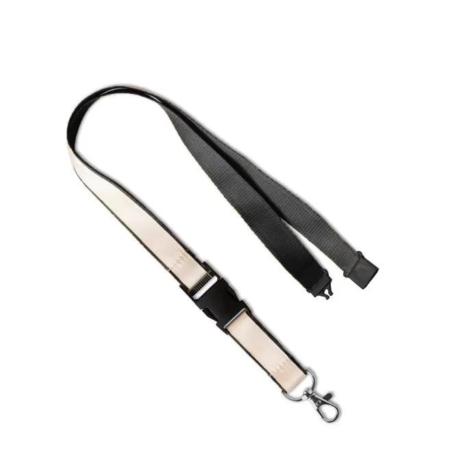LANYARD AVEC SATIN PERSONNALISABLE 'FORTUNA SATIN' - noir