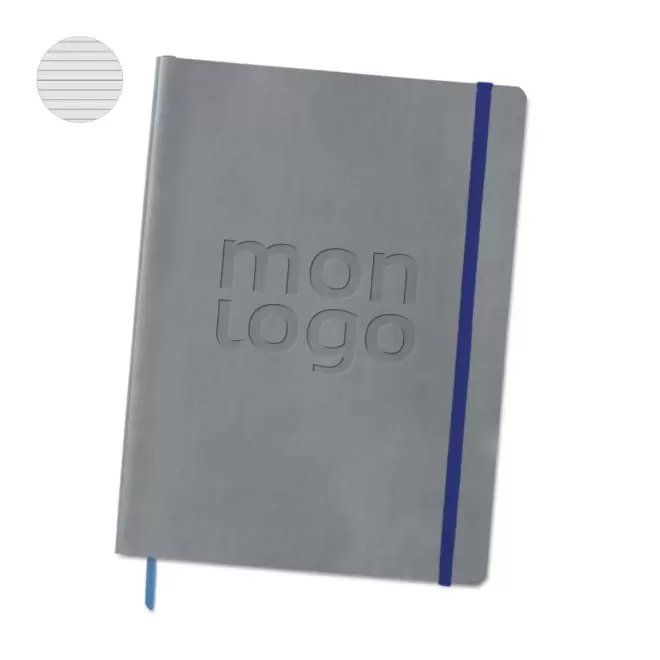 CARNET SUR MESURE PERSONNALISE EN PU A4 'MYNOTE' - ligné