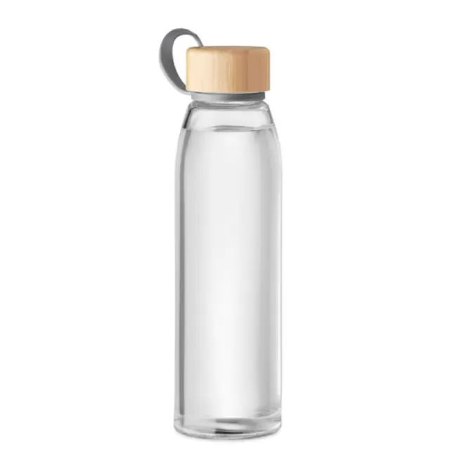 BOUTEILLE PERSONNALISÉE EN VERRE 500 ML 'LODO GO' - transparent