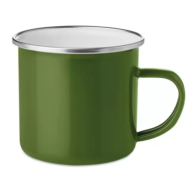 MUG PUBLICITAIRE EN MÉTAL ÉMAILLÉ 350ML 'RANIA' - vert