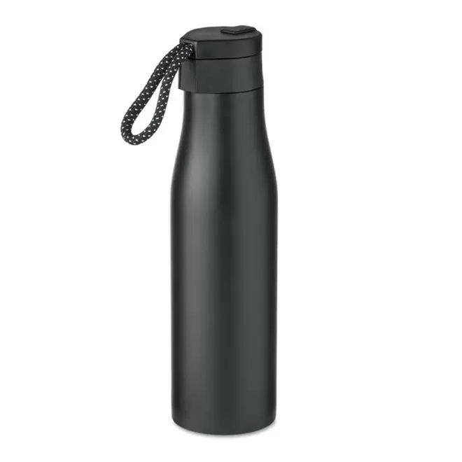 BOUTEILLE PERSONNALISÉE EN ACIER 'GLUSSI' - noir