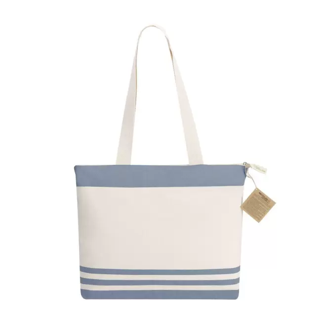 SAC DE PLAGE RAYE PERSONNALISE 'AVRILOS' - bleu marine