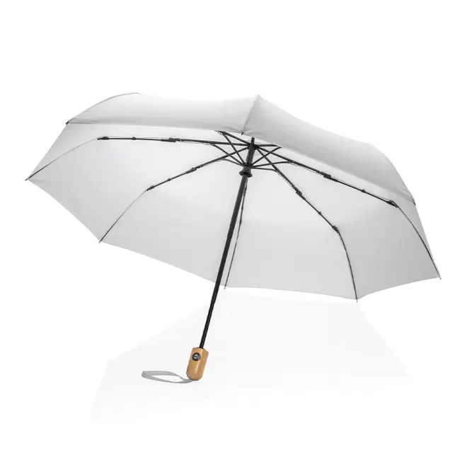 PARAPLUIE PERSONNALISE AUTO RPET IMPACT 'NORTH YORK'  - blanc