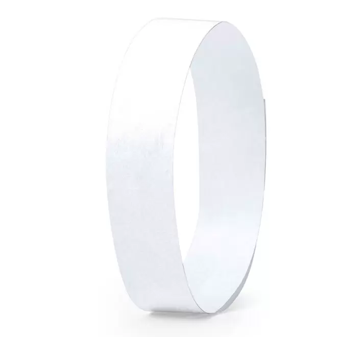 BRACELET EN PAPIER TYVEK® PERSONNALISABLE 'GUEST 1.9' - blanc