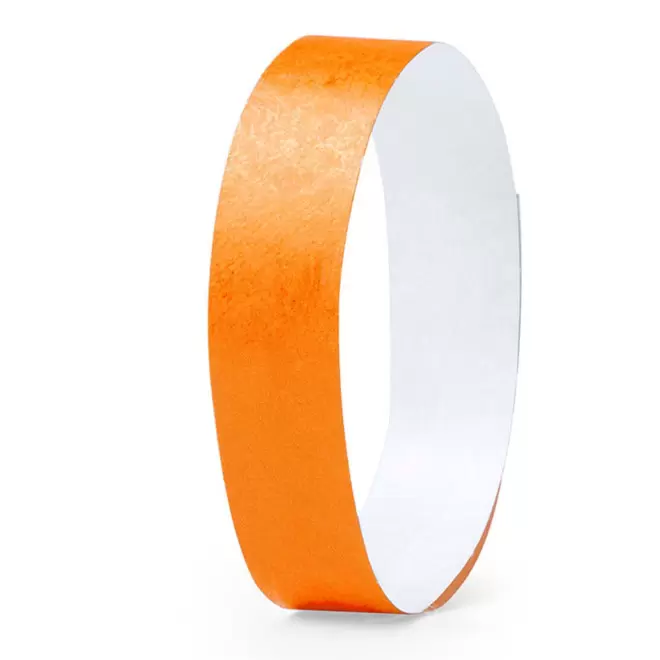 BRACELET EN PAPIER TYVEK® PERSONNALISABLE 'GUEST 1.9' - orange