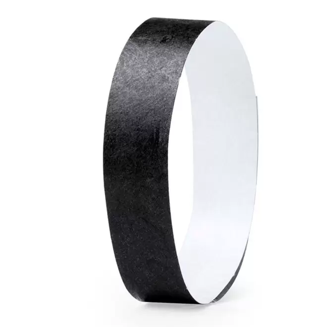 BRACELET EN PAPIER TYVEK® PERSONNALISABLE 'GUEST 1.9' - noir