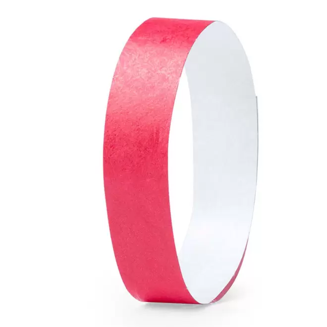BRACELET EN PAPIER TYVEK® PERSONNALISABLE 'GUEST 1.9' - rouge