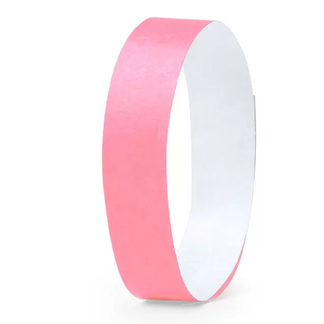 BRACELET EN PAPIER TYVEK® PERSONNALISABLE 'GUEST 1.9' - rose