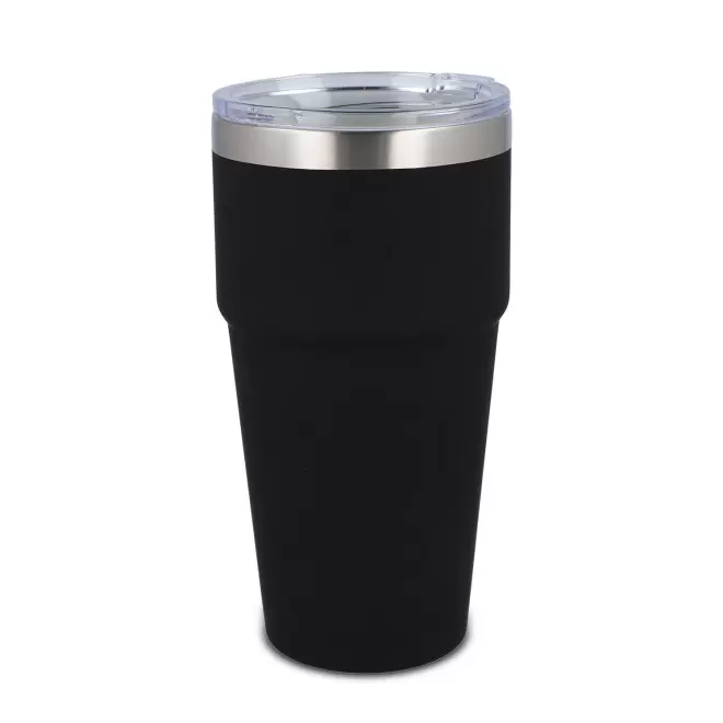 MUG ISOTHERME PERSONNALISE INTERIEUR CERAMIQUE 'STODO' - noir