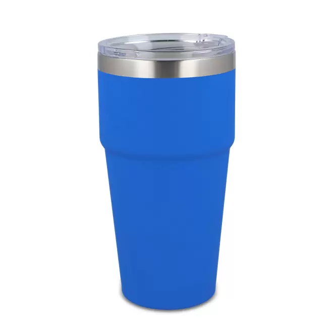 MUG ISOTHERME PERSONNALISE INTERIEUR CERAMIQUE 'STODO' - bleu