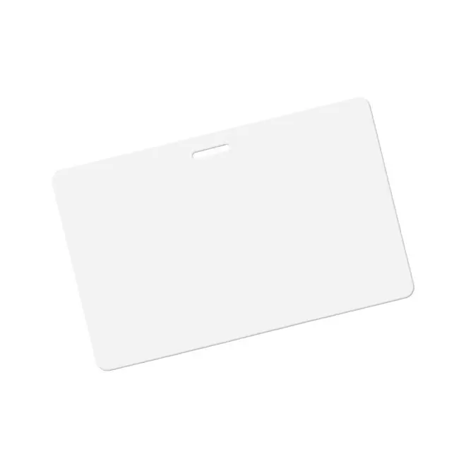 BADGE PERSONNALISABLE EN PVC 'FOPLI' - blanc