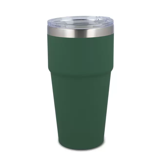 MUG ISOTHERME PERSONNALISE INTERIEUR CERAMIQUE 'STODO' - vert olive