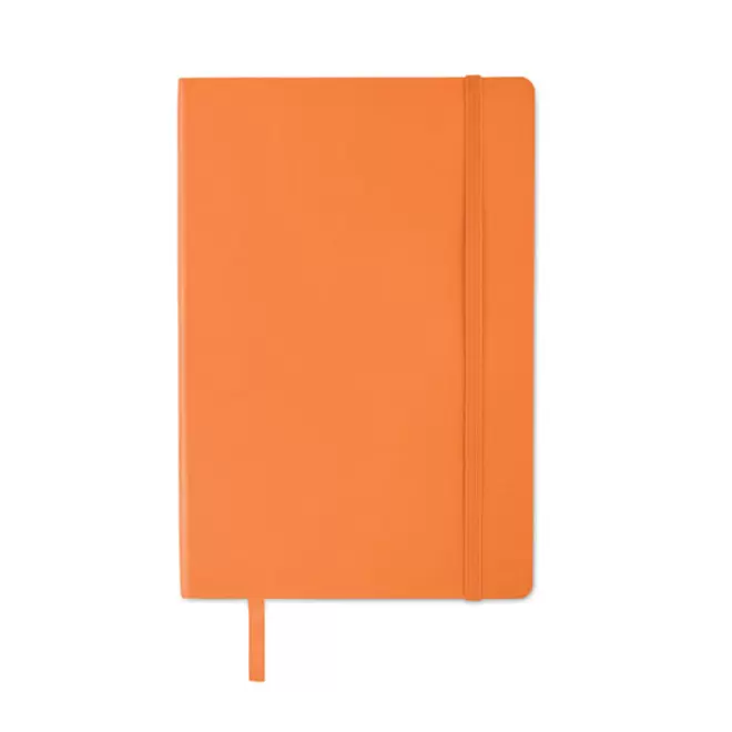 CARNET A5 RECYCLE SOUPLE PERSONNALISABLE 'LUGGATI' - orange