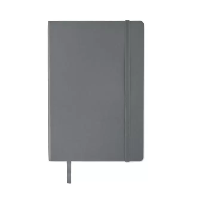 CARNET A5 RECYCLE SOUPLE PERSONNALISABLE 'LUGGATI' - gris foncé