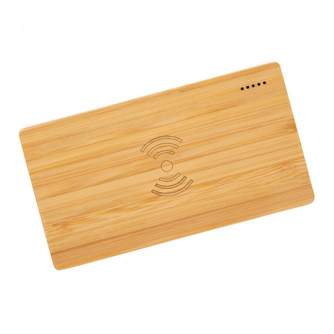 BATTERIE À PERSONNALISER EN BAMBOU À INDUCTION 4000 MAH 'BLUVY' - bambou