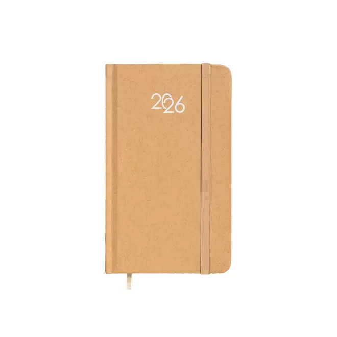 AGENDA SEMAINIER PUBLICITAIRE 'FEBRERO' - kraft - 9x14cm