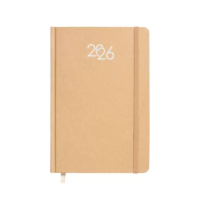 AGENDA SEMAINIER PUBLICITAIRE 'FEBRERO' - kraft - 14,5x21cm