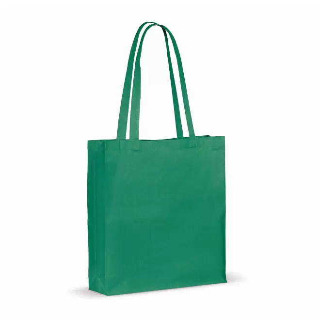 SAC PERSONNALISE EN COTON RECYCLLE SOUFFLET 140G 'FABIO' - vert fonce