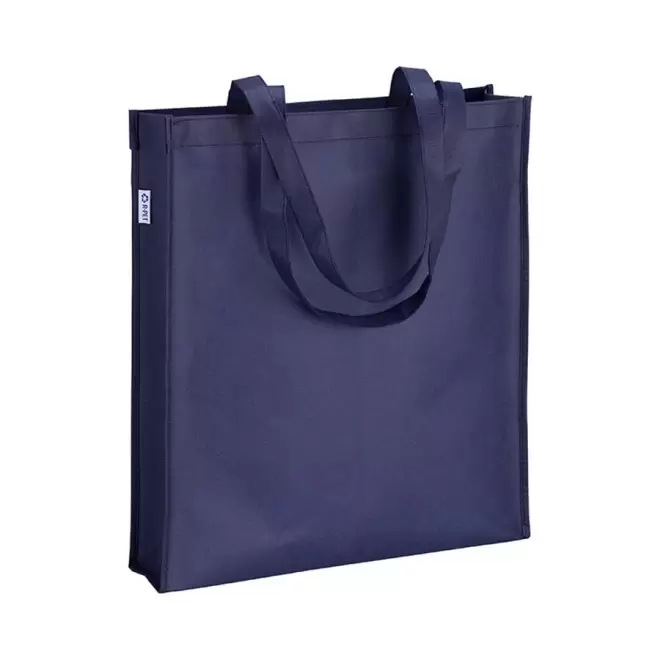 TOTE-BAG PUBLICITAIRE AVEC ANSES LONGUES 'LISBOA RPET' - bleu