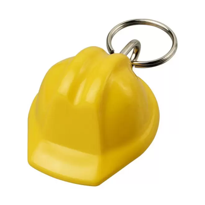 PORTE-CLÉS PERSONNALISÉ EN FORME DE CASQUE DE CHANTIER 'KASKI' - jaune