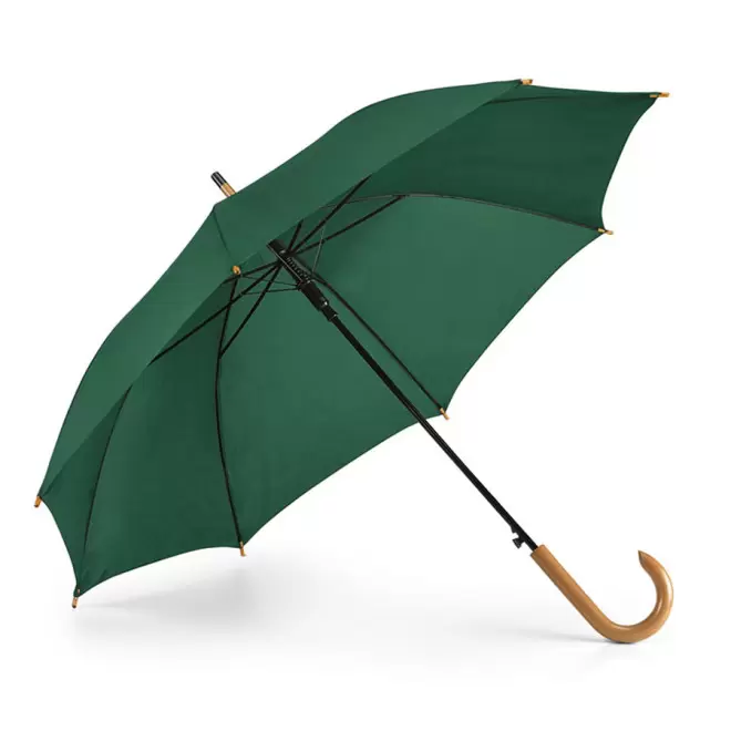PARAPLUIE PUBLICITAIRE MANCHE CANNE 'DUNDEEMET' - vert foncé